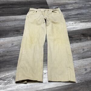 Vintage 90s Levi's Red Tab 501XX Tan Mens 33 Button Fly Straight Leg Jeans USA